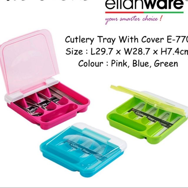 Elianware Cutlery Tray With Cover / Fork & Spoon Keeper / Cutlery(New