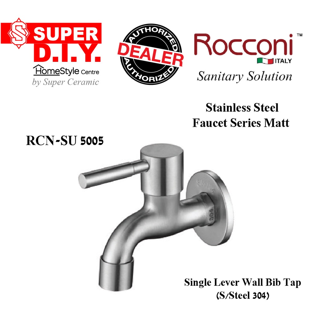 Rocconi Single Lever Hose Bib Tap Rcn Su Stainless Steel Faucet