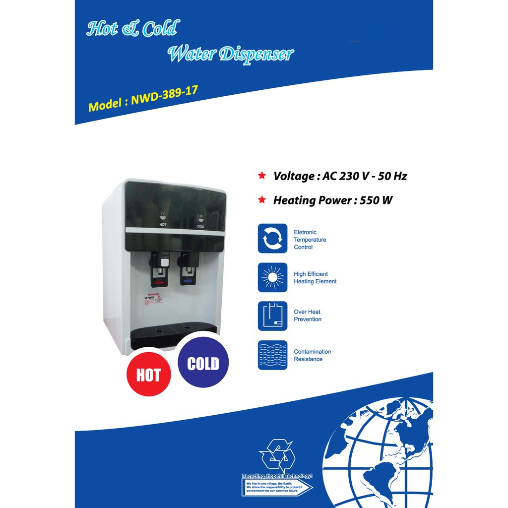 Yamada/Filter Express NWD38917 Hot and Cold Dispenser with 4 Filters A