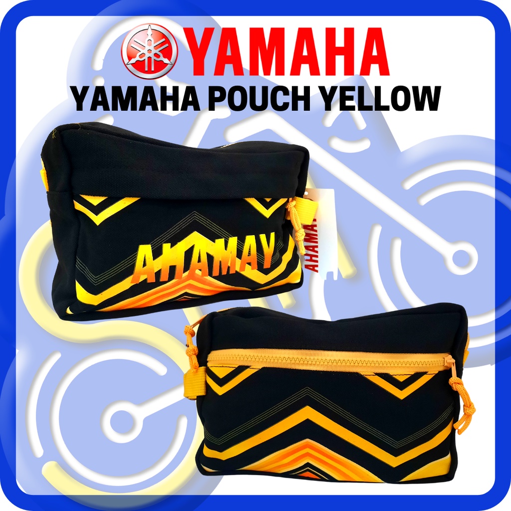 YAMAHA POUCH BAG CANVAS HANDHELD POUCH BAG YELLOW BLACK MAN WOMAN