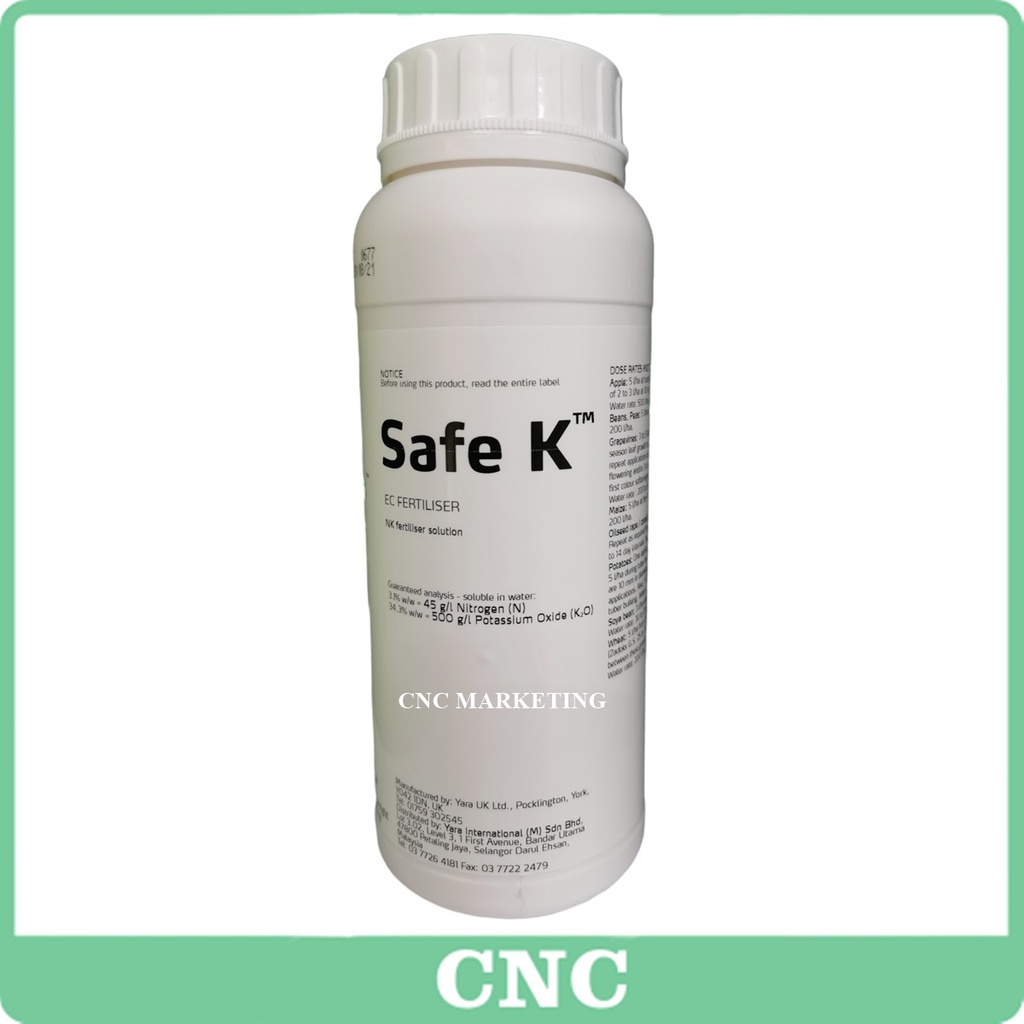 1L YaraVita Safe K Foliar Fertiliser Yara Vita SafeK Baja Foliar ...