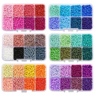 1900Pcs/Box 3mm Glass Seed Beads Czech Charm Crystal Spacer Colorful Beads  For Bracelets Jewelry Making Kits DIY Accessories Set