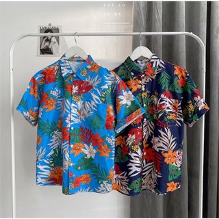 Hawaiian Shirt Cat Print Abstract Pattern Short Sleeve Loose Oversized  Shirts Men and Women Summer Beach Casual Shirt Tops 