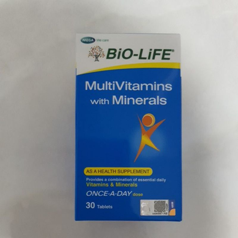 BioLife Multivitamins With Minerals Tablets 30s (Expiry Date05/2025