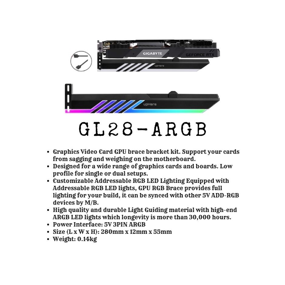 Geforce Rtx Uphere Graphics Card Gpu Brace UpHere Graphics Card