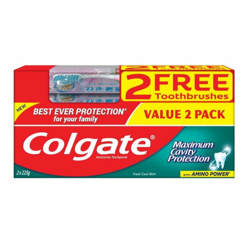 Colgate Maximum Cavity Protection Toothpaste Fresh Cool Mint 225g [Pack ...