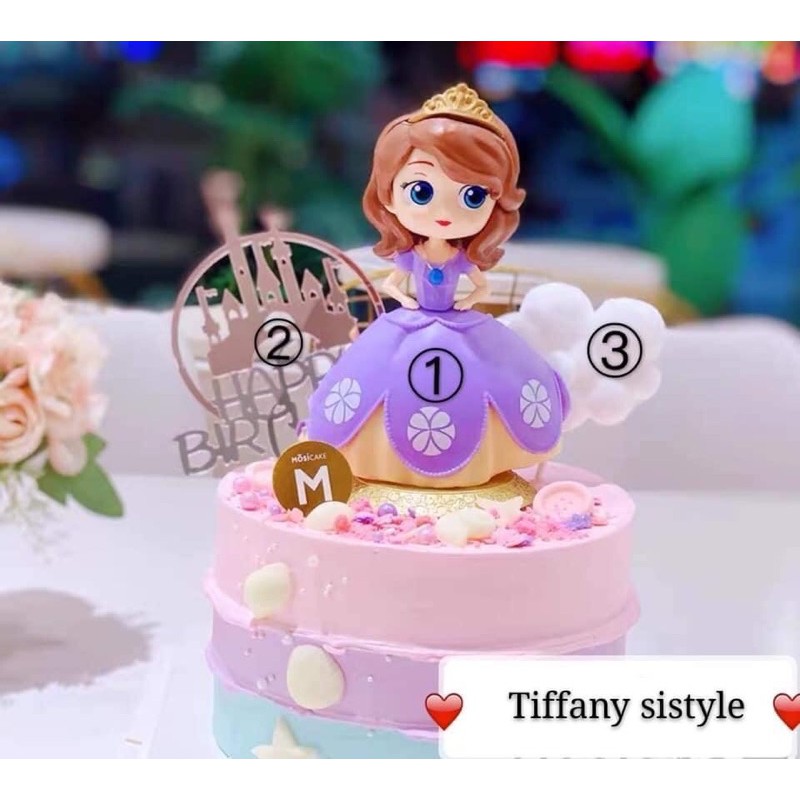 Ready stock - Sofia princess birthday cake topper deco set | Shopee ...