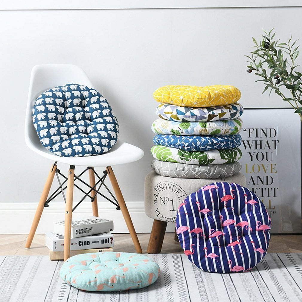 Round Shape Cotton Linen Chair Cushion Sofa Car Office Seat Cushion Kusyen Kerusi Lapik Kerusi Bantal Pillow Grey Black Shopee Malaysia