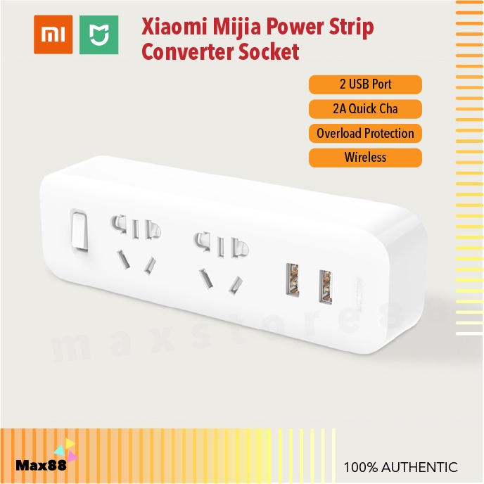 Xiaomi Mijia Power Strip Converter Socket Portable Plug Adapter With 2 ...