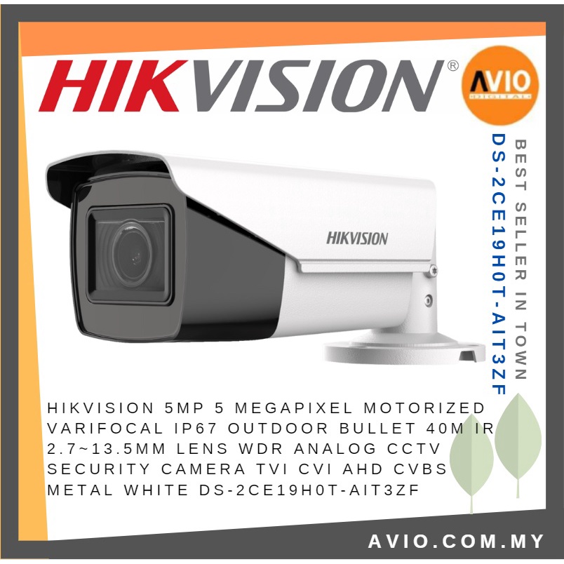 Hikvision 5MP 5 Megapixel Motorized Varifocal Outdoor Analog CCTV ...