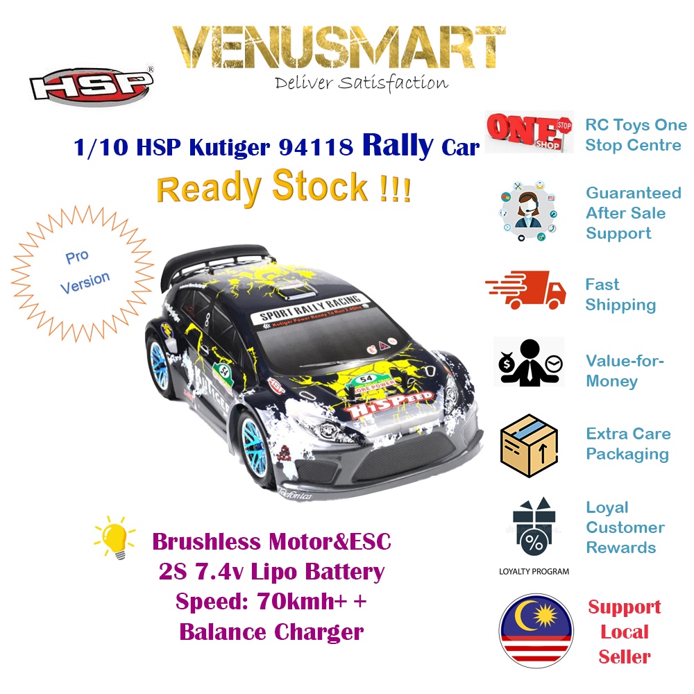 HSP RACING KUTIGER 94118 ELECTRIC POWERED RALLY 4WD RC CAR RTR