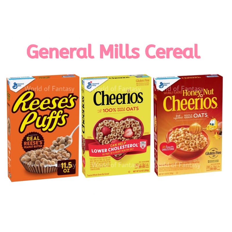 General Mills Cereal [Cheerios Original/ Cheerios Honey Nut/ Reese's Puffs  Cereal] 8.9oz/10.8oz
