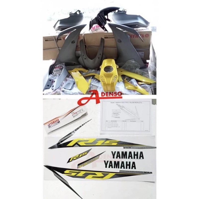 R15 VVA 2019 V3 R15 BODYSET +STICKER (1SET)COVER SET WITH GRAPHIC SET ...