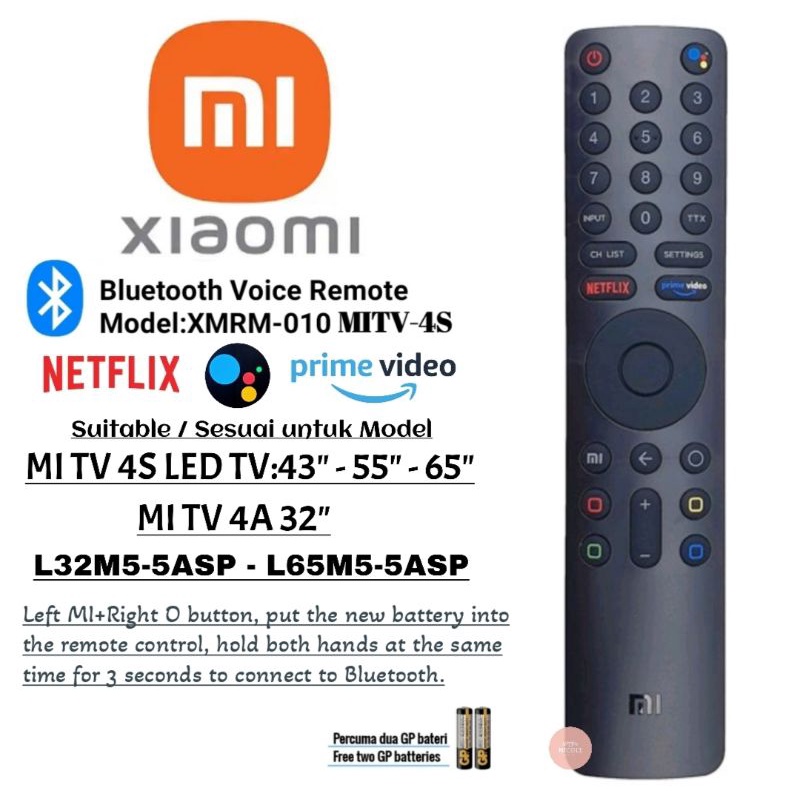 Xiaomi Mi XMRM 010 For MI TV 4S 4K LED Bluetooth Replacement Remote Control With Google Assistant