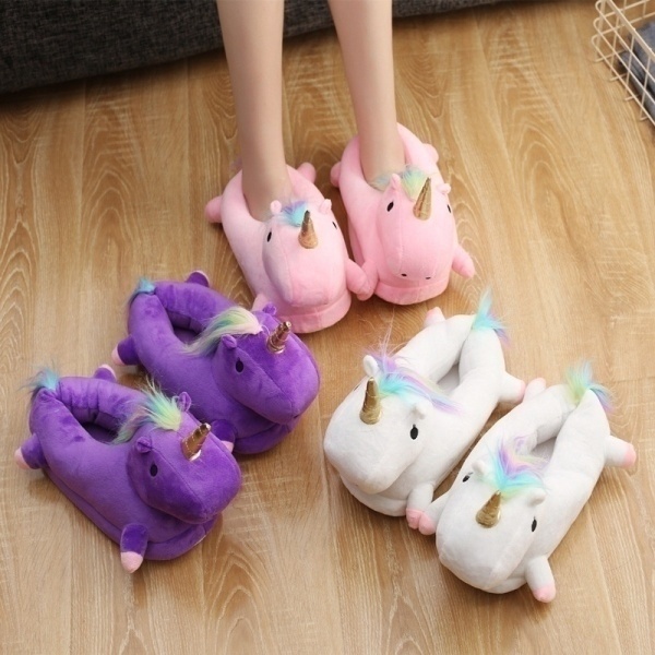 Heated hot sale unicorn slippers