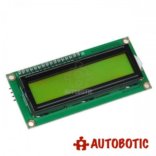 I2C 16x2 Arduino LCD Display Module - Black on Yellow 5V (1602A ...