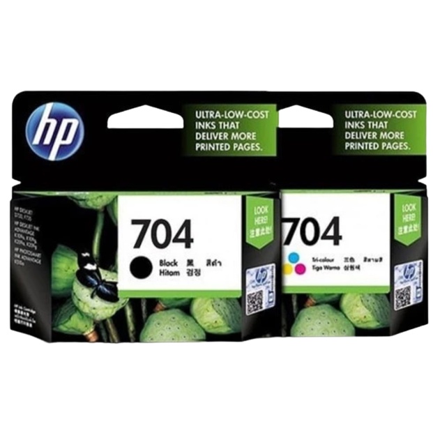 Original HP 704 Ink Cartridge Ink Printer Black & Color | Shopee Malaysia