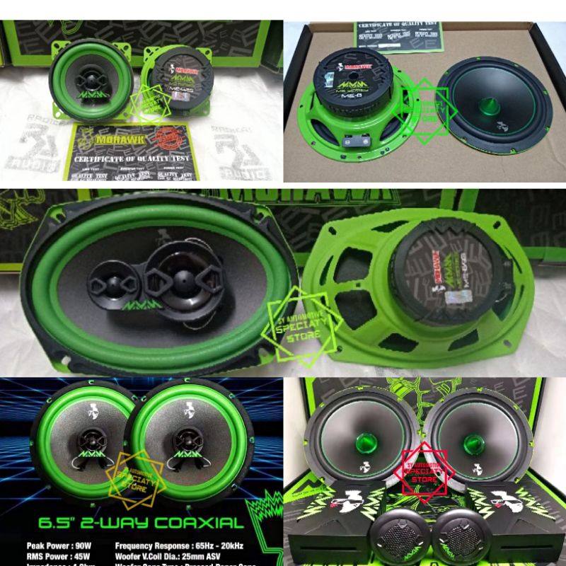 MOHAWK 2way MID BASS SPEAKER 6x9 Speaker PERODUA TOYOTA HONDA OEM PLUG