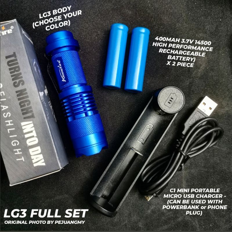 LG3-MINI EDC SPOTLIGHT by PEJUANGMY X ALNFIRE LIGHT SYSTEM | Shopee ...
