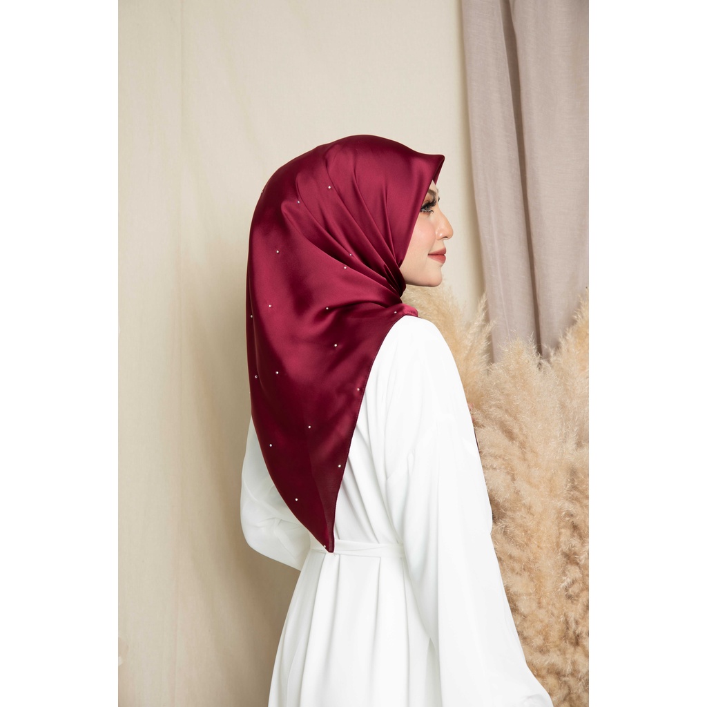 Bawal Batu Tabur Tudung Bawal Tudung Satin Silk Bawal Satin Bidang Hijab Bawal Plain Batu