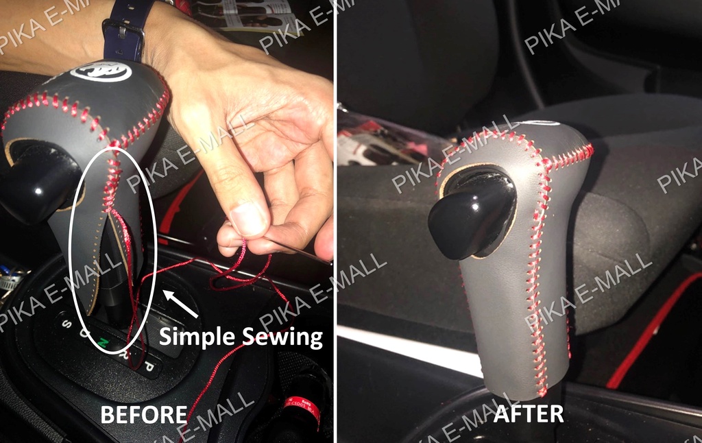 SAGA MC2 2022 Auto Gear Knob Cover Handbrake Cover Genuine Leather Gear