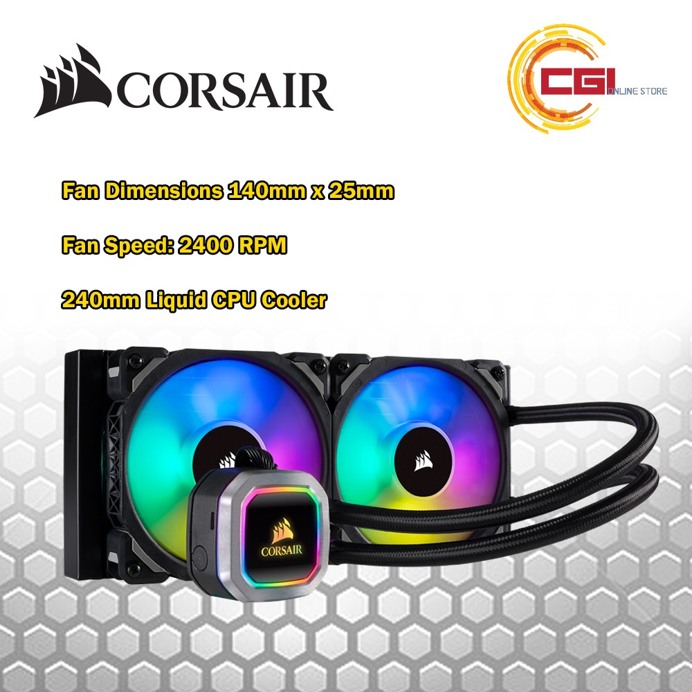 H100i rgb platinum 75 cfm liquid cpu sales cooler