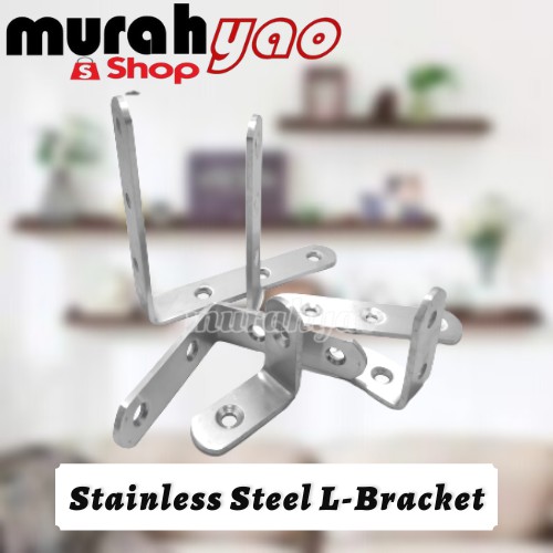 Stainless Steel L-shaped Brackets Shelf Corner Angle Bracket/Penjuru ...