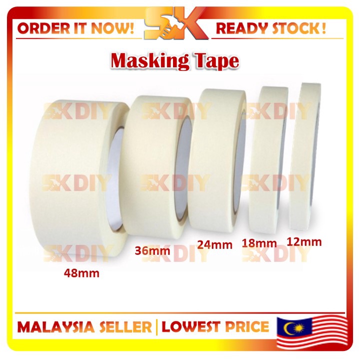 🇲🇾【Harga Kilang!!!】Masking Tape Paper Painting tape Premium Packing ...