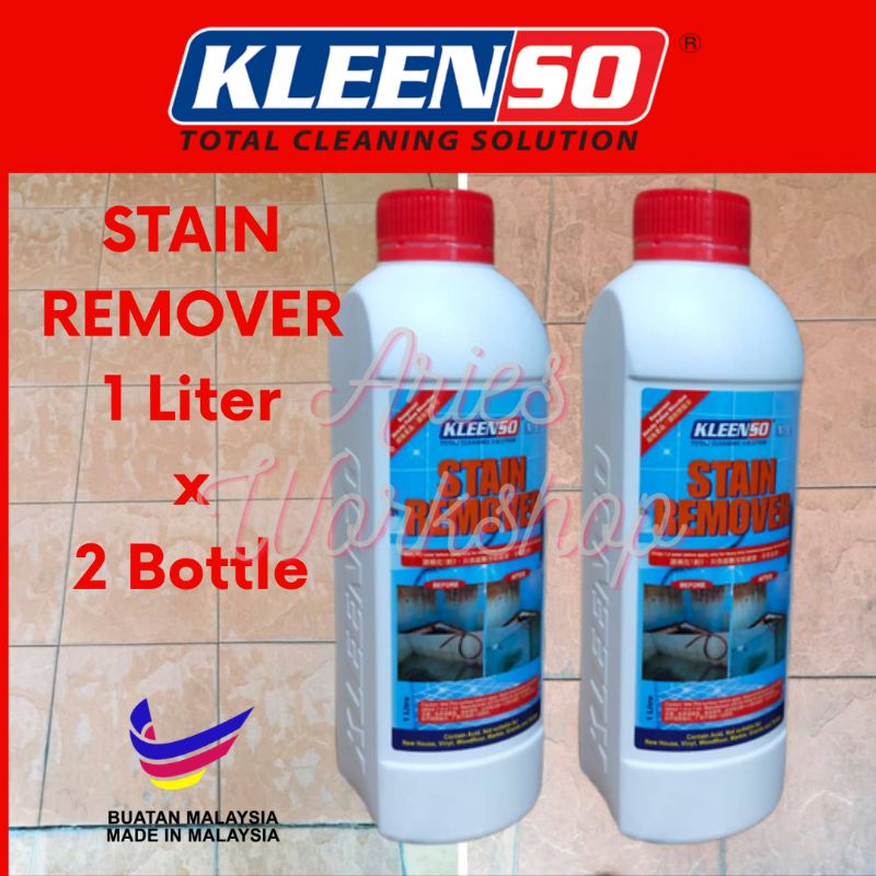 Kleenso Concentrated Stain Remover 1Litre 2 bottle /Toilet or tile