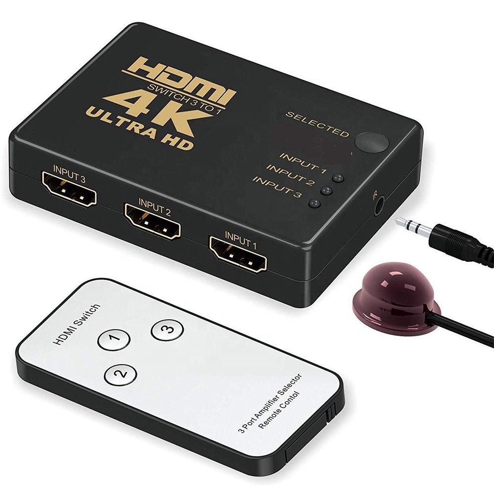 3In1 HDMI Switch 4K High Speed HDMI Splitter 3 In 1 Out Ultra HD HDMI ...