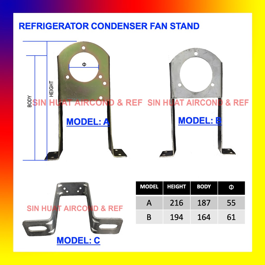 REFRIGERATOR CONDENSER FAN STAND 9W 10W 18W 20W FREEZER CHILLER BRACKET ...