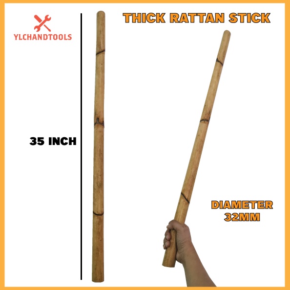 [READY STOCK] 35 INCH /89CM THICK RATTAN STICK /KAYU ROTAN BESAR ...