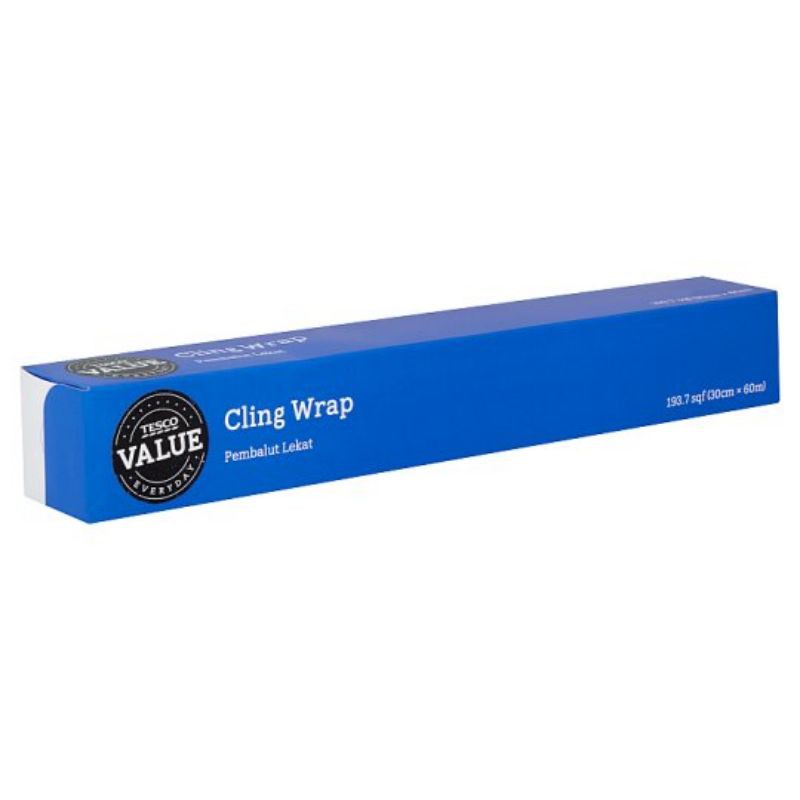 Tesco Everyday Value Cling Wrap 193.7 sqf (30cm x 60m) Shopee Malaysia