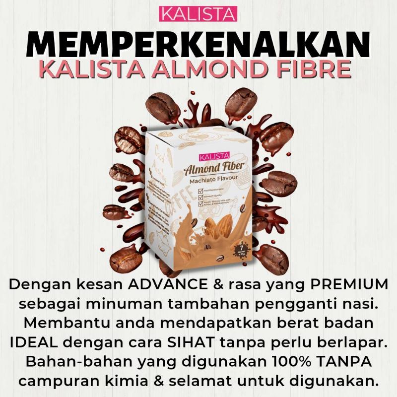 kalista Almond fiber Shopee Malaysia
