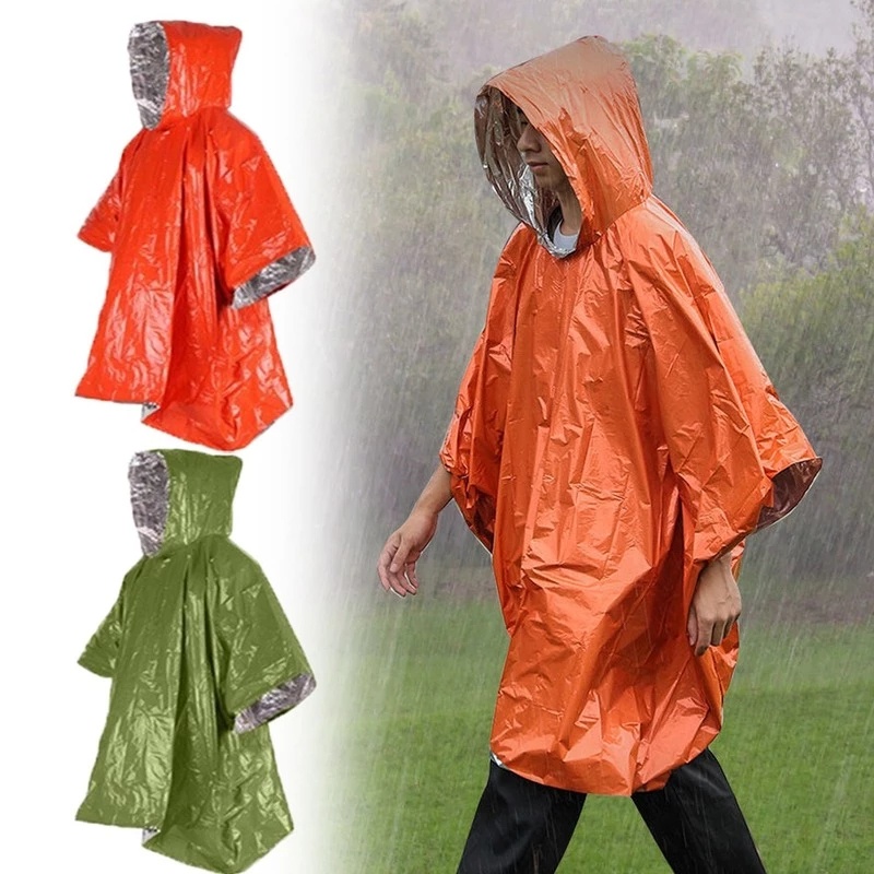 Outdoor Reflective First Aid Poncho Emergency Survival Poncho Warm