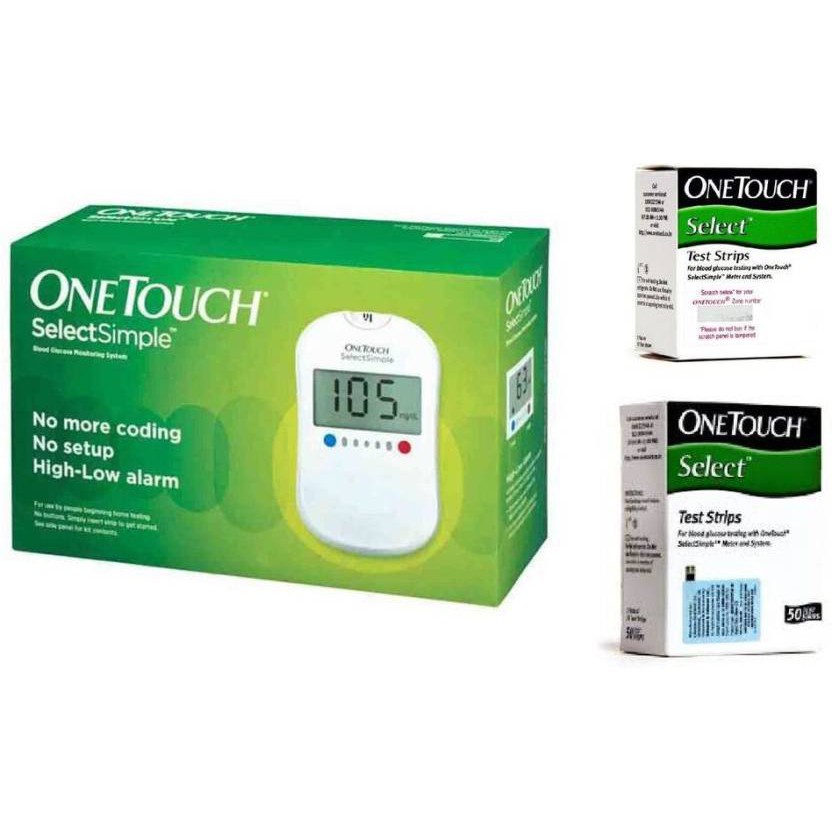 One Touch Select Meter + 50 Strips + 100 Lancets | Shopee Malaysia