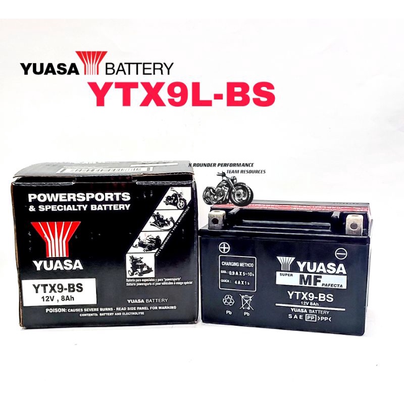 YUASA BATTERY YTX9-BS 100% ORIGINAL | Shopee Malaysia