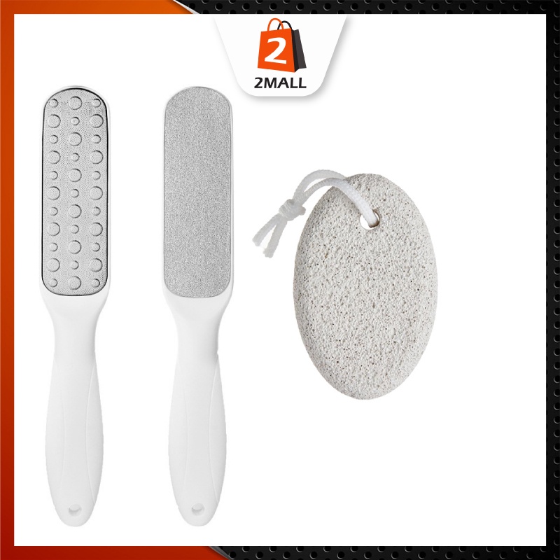 2MALL 3IN1 Stainless Steel Rub Foot Grinding Stone Set Board Peeling