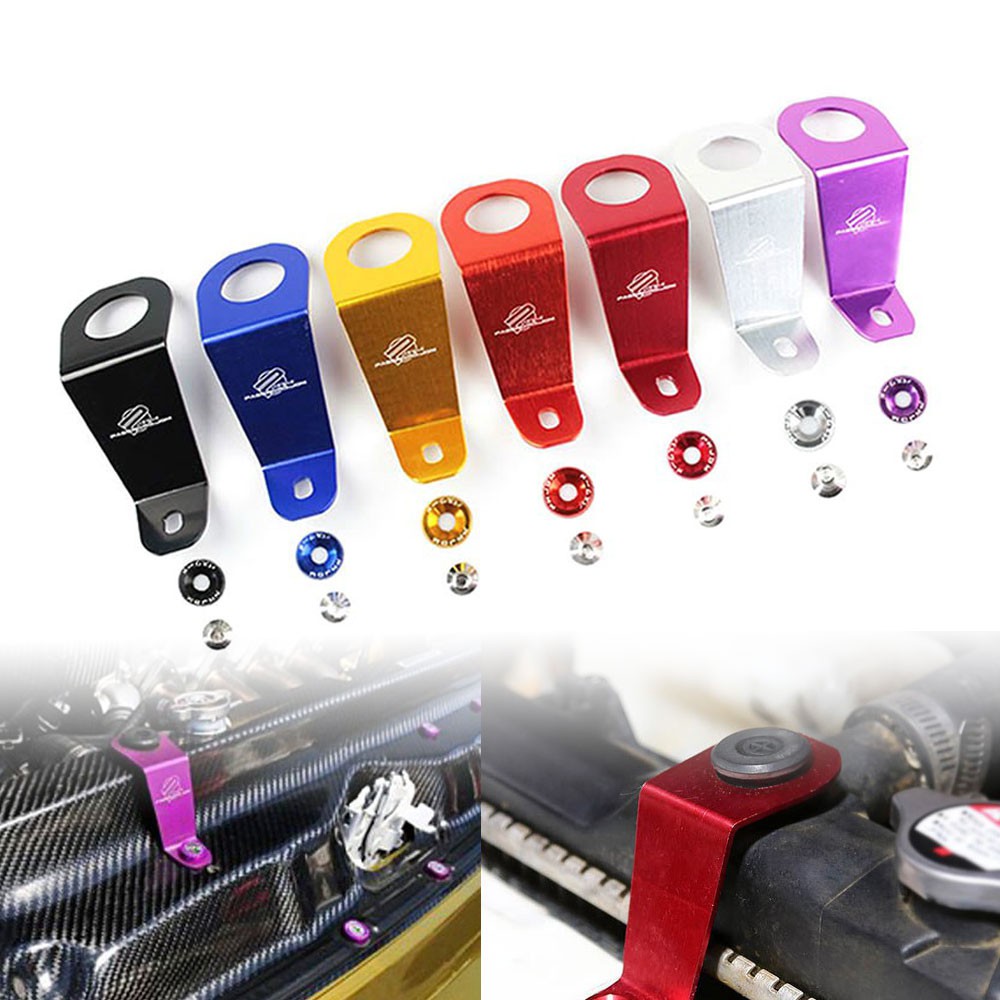 Racing Car JDM Style Aluminum Radiator Stay Mount Bracket Kit For HONDA ...