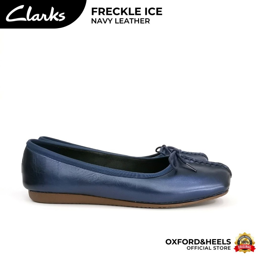 Clarks freckle deals ice navy leather