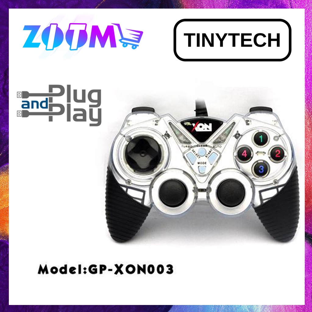 TINYTECH DOUBLE SHOCK PC USB CONTROLLER (GP-CON003 SINGLE VIB G/PAD ...