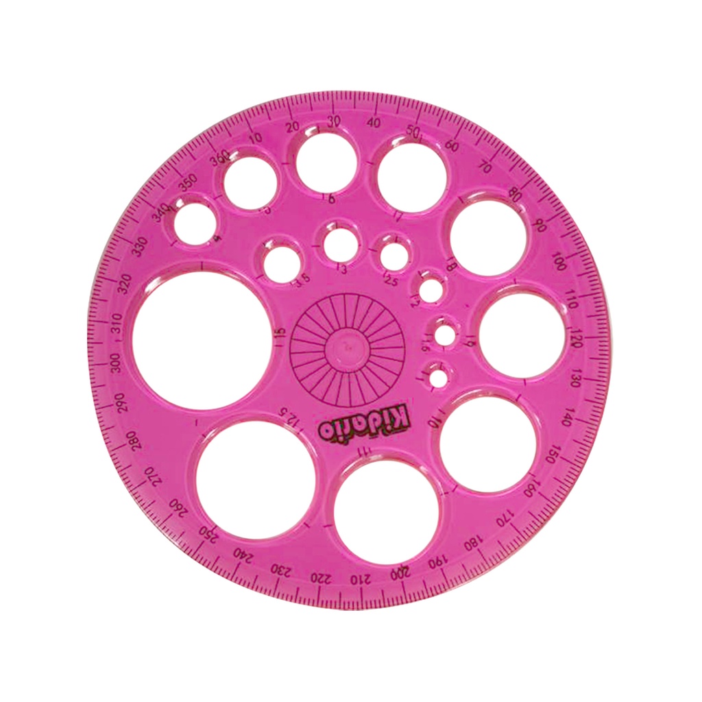 Kidario Transparent Color Protractor Ruler 360°(KRR-4C) | Shopee Malaysia