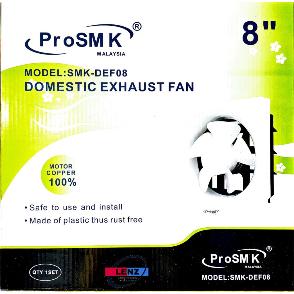 Prosmk DEF08 Wall Exhaust Fan (8