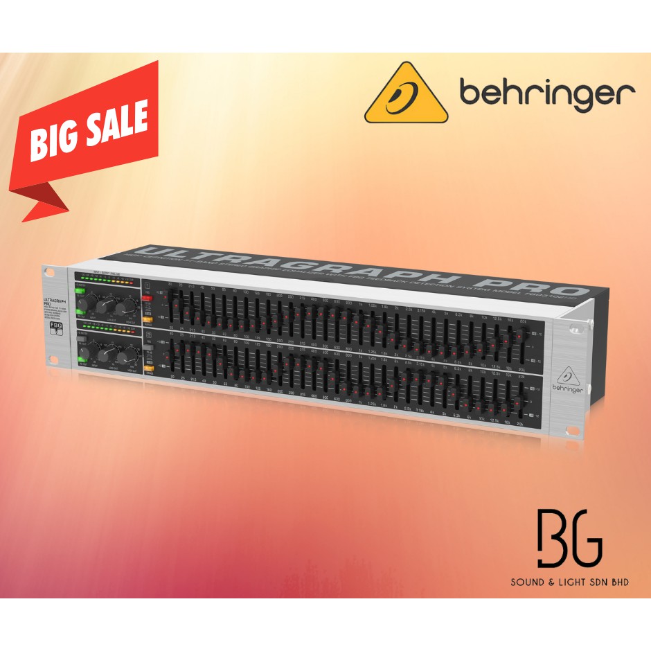 behringer fbq3102hd High-Definition 31-Band Stereo Graphic Equalizer with  FBQ (FBQ3102)