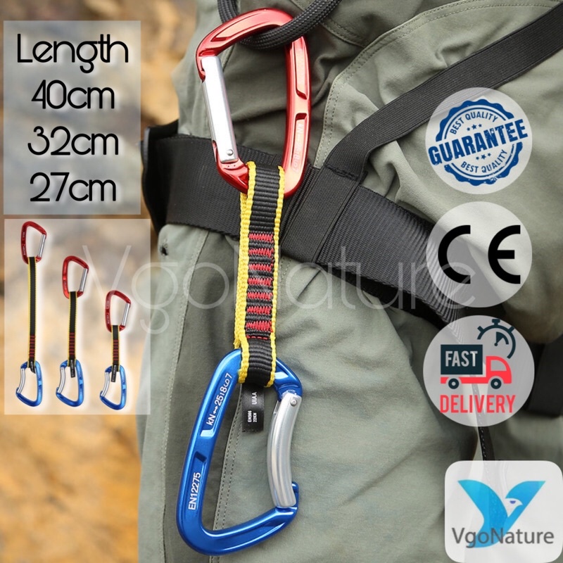 VgoNature Rock Climbing Safety Lock Extender Carabiner Safety Buckle