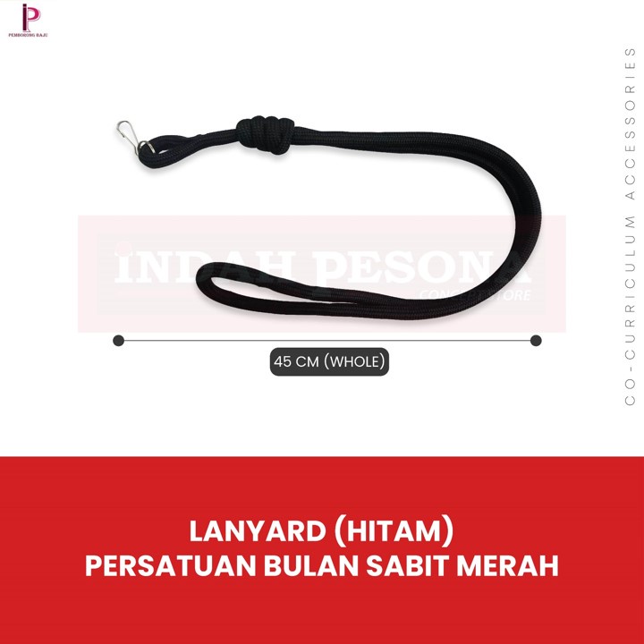 LANYARD HITAM PERSATUAN BULAN SABIT MERAH (PBSM) | Shopee Malaysia