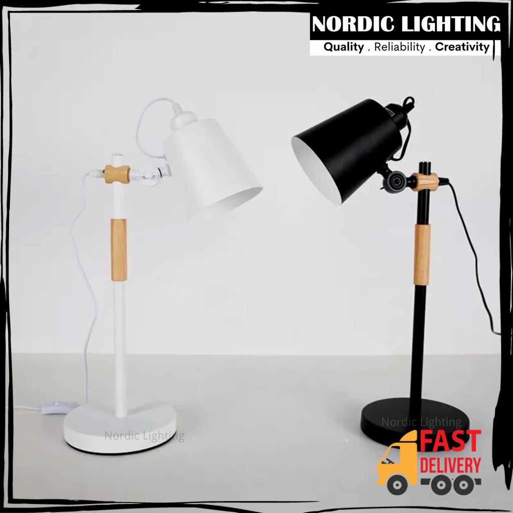 Nordic Lighting Modern Adjustable Desk Lamp E27 Holder Study Room