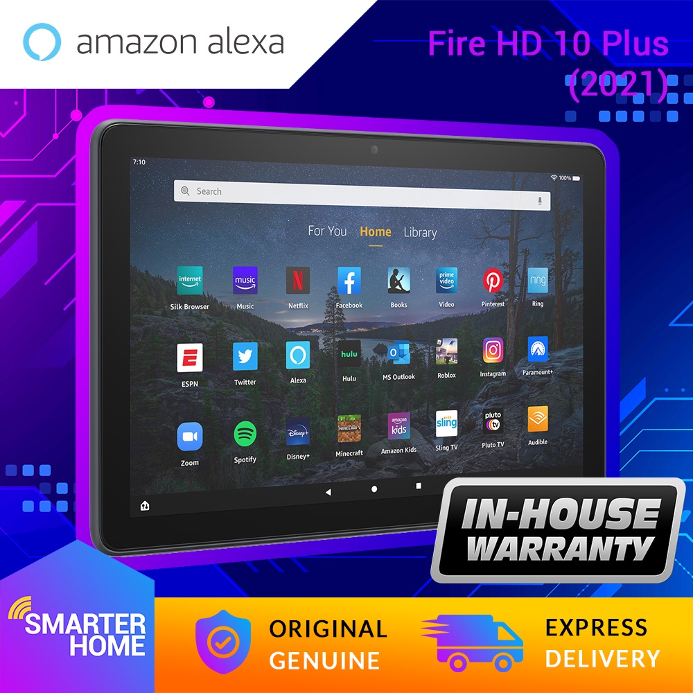 ⚡️  Fire HD 10 Plus Tablet (11th Generation, 2021 Release) 10.1, 1080p  Full HD Display, Slate (Smarter Home)