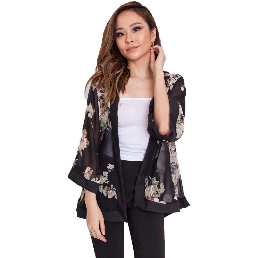 Cardigan on sale kimono shopee