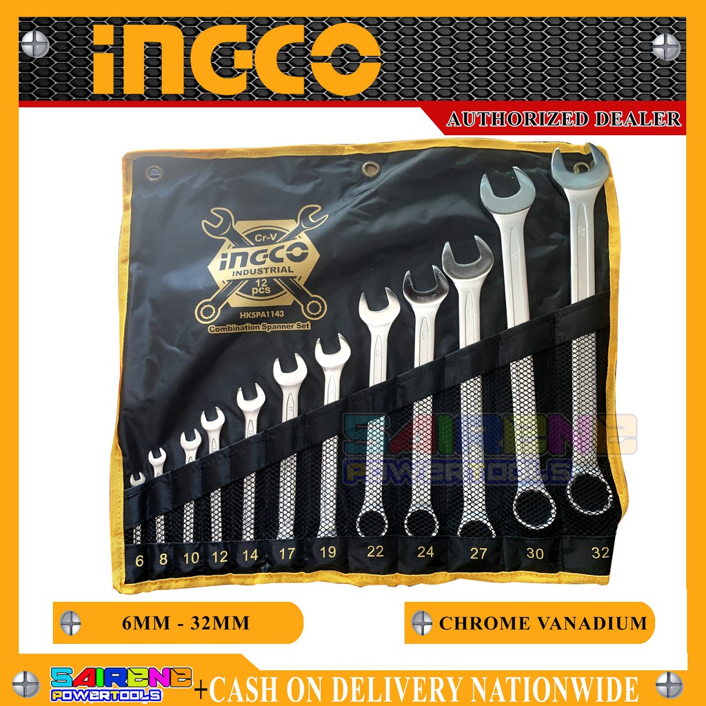 6-32mm combination wrench set ingco professional tools | Shopee Malaysia